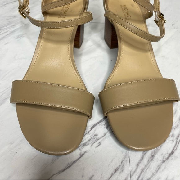 Michael Kors Serena Tan Leather Heeled Sandal 7M - Picture 11 of 15